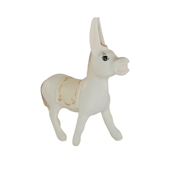 Vintage Donkey Miniature Figurine Ceramic Smiling Kitsch Nativity - Picture 4 of 8